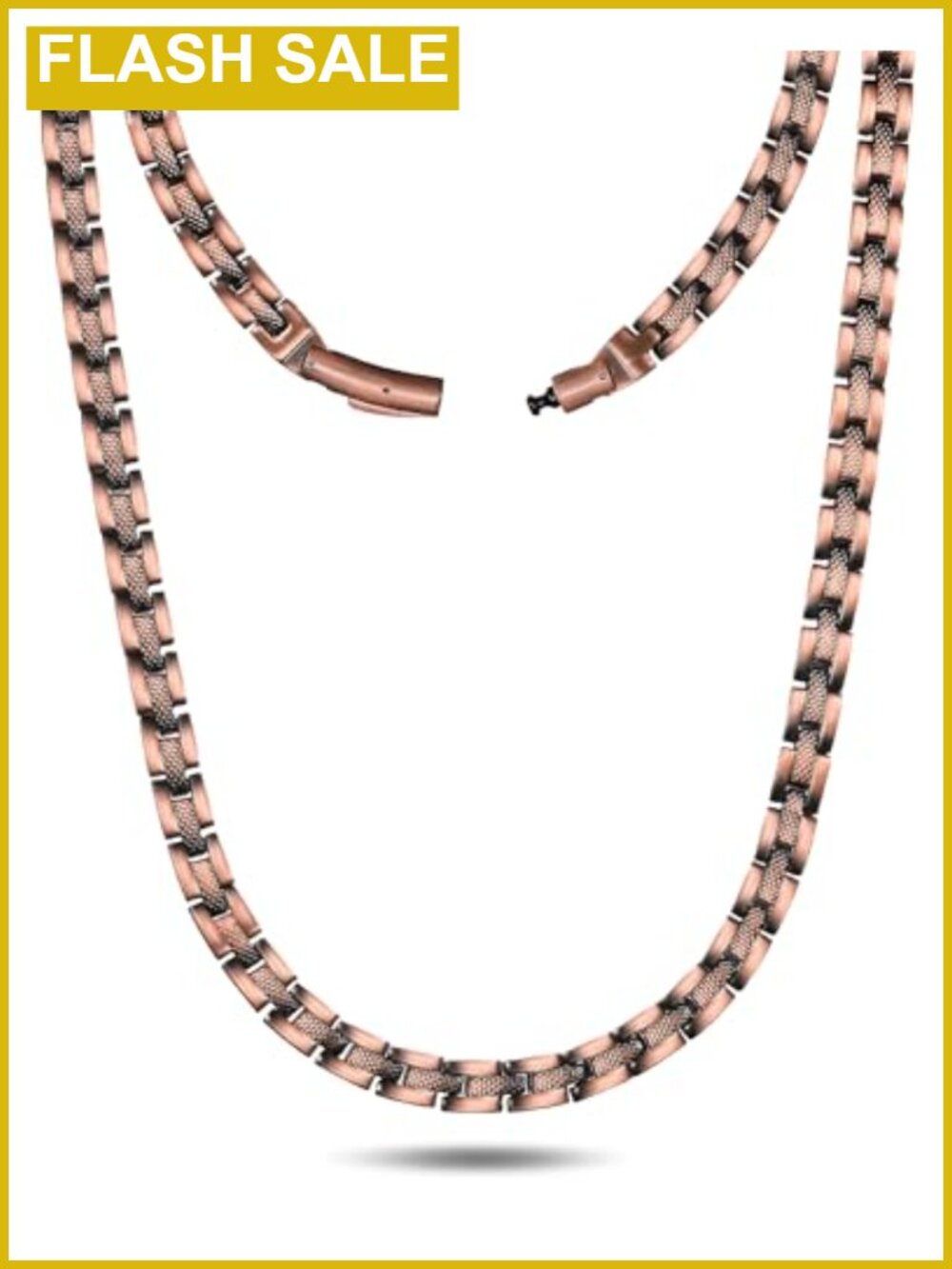 Pure Copper Magnetic Necklace Turquoise Gemstone Link Chain 20 inch